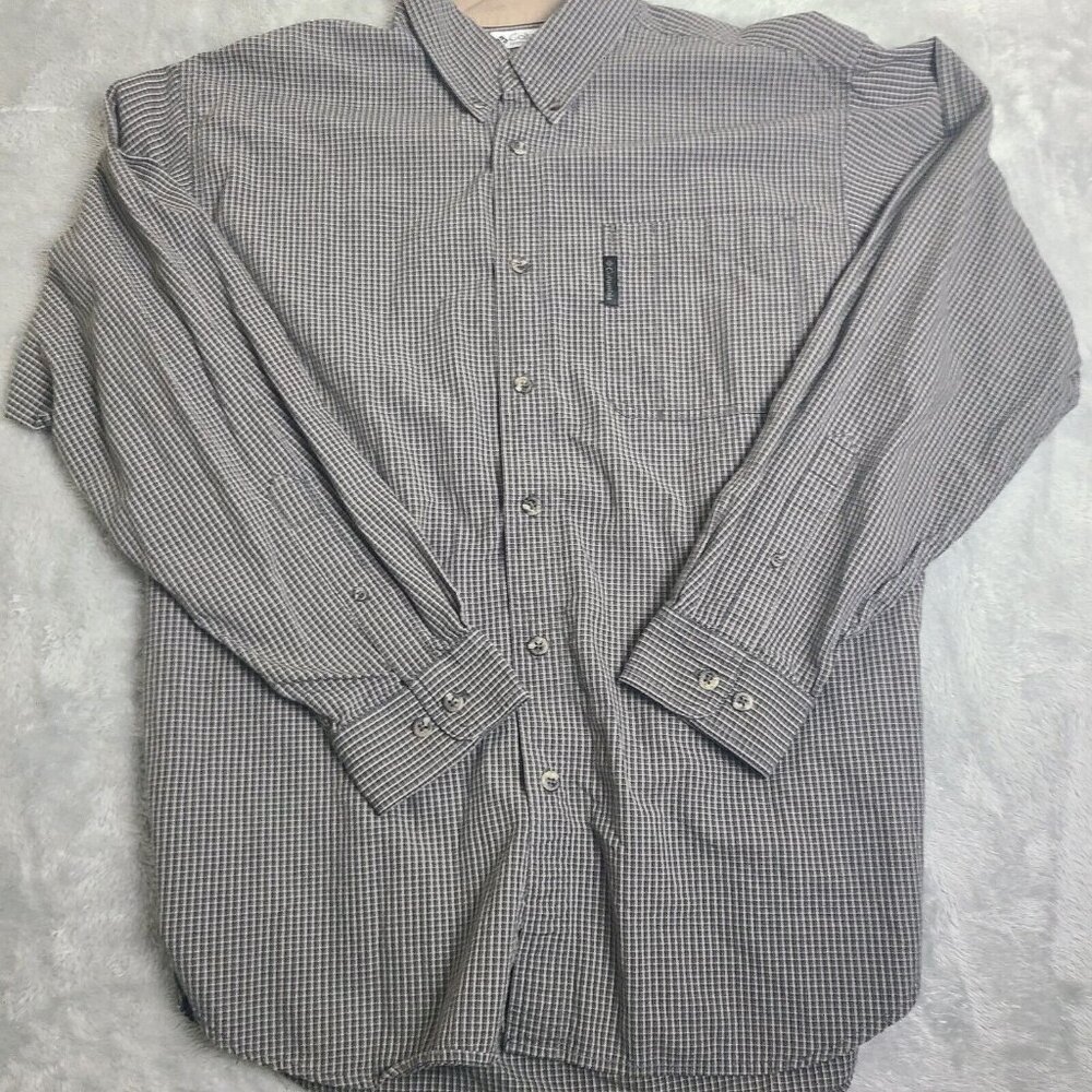 Columbia Button Down Long Sleeve Shirts Size Large Brown